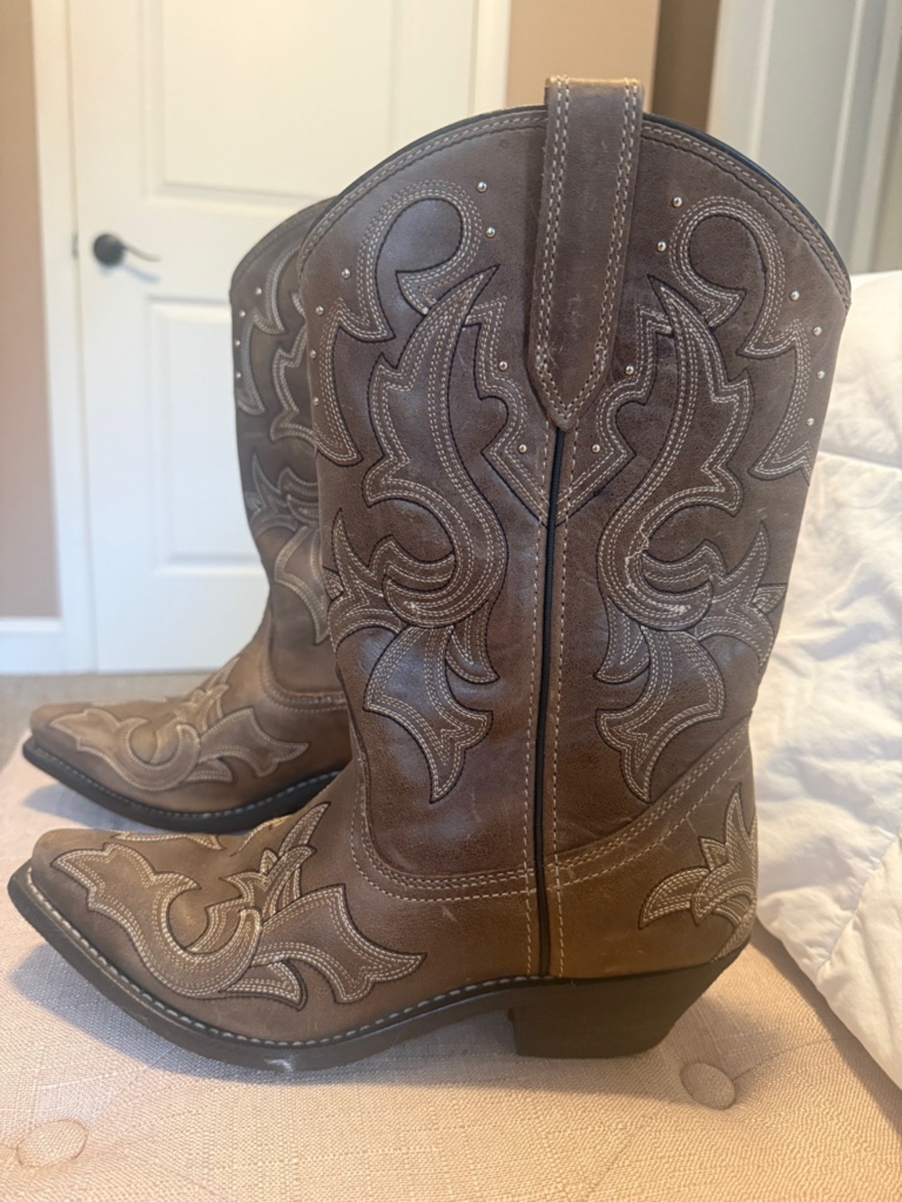 Brown Leather Cowboy Boots